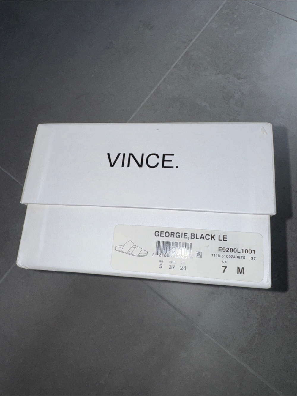 Vince Women’s Size 7 Black Leather Double-Strap Slide - Picture 7 of 10